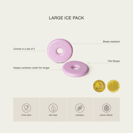 Citron Ice Packs Cooler Lunchbox Large | Donut