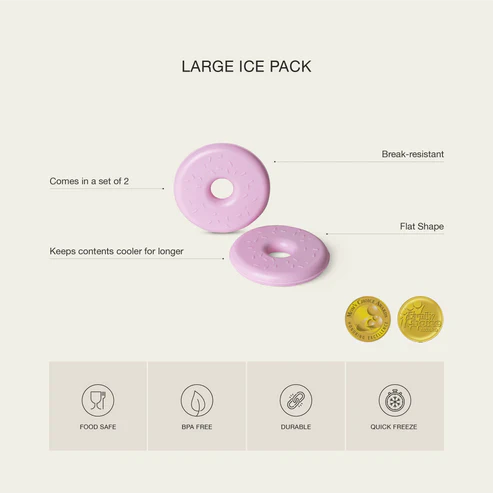 Citron Ice Packs Cooler Lunchbox Large | Donut