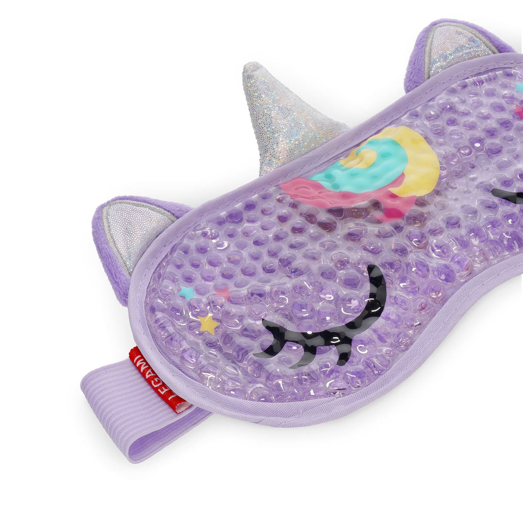 Eenhoorn gel oogmasker van Legami, herbruikbaar en geschikt voor warm en koud gebruik, bij De Gele Flamingo