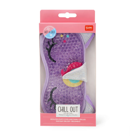 Legami Chill Out gel oogmasker Eenhoorn, compact formaat om mee te nemen op reis, bij De Gele Flamingo