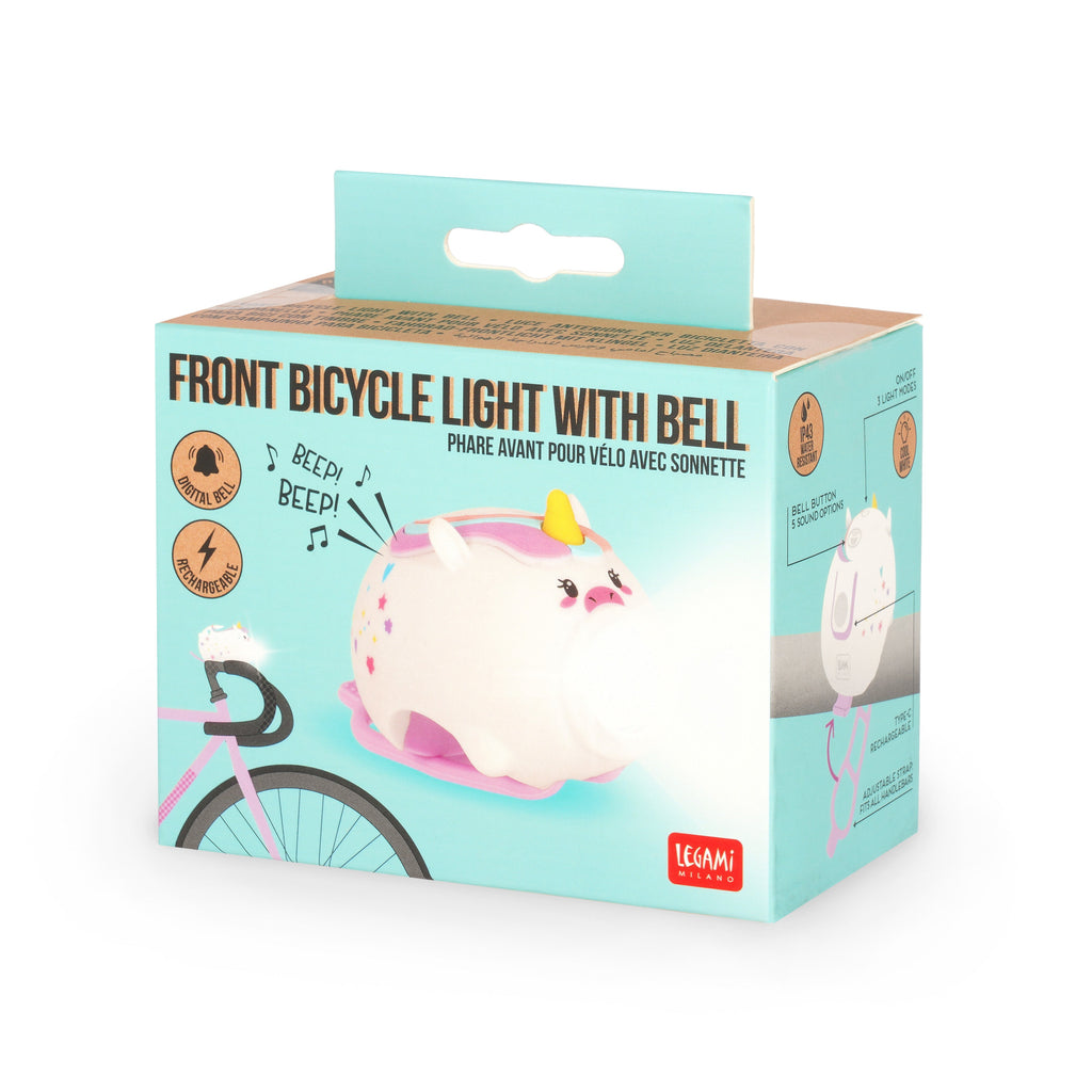 Legami fietslampje Eenhoorn van 88 gram, zonder gereedschap te monteren, uit het assortiment van De Gele Flamingo