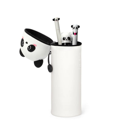 Panda pennenzak van Legami met ritssluiting, gemaakt van zacht siliconen, bij De Gele Flamingo