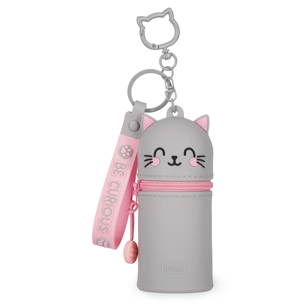 Legami mini portemonnee met sleutelhanger, kawaii kat, bij De Gele Flamingo
