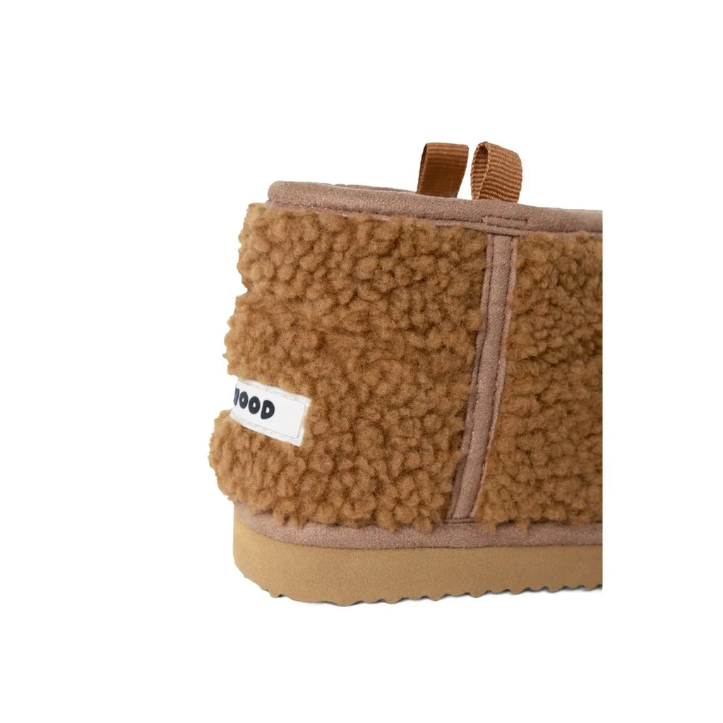 Liewood Alban Bear Pile Boot Pantoffels | Golden Caramel