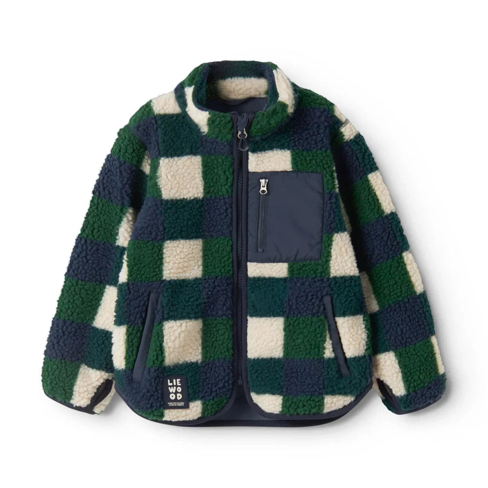 Liewood Nolan Pile Jas | Mega Check / Bright Garden
