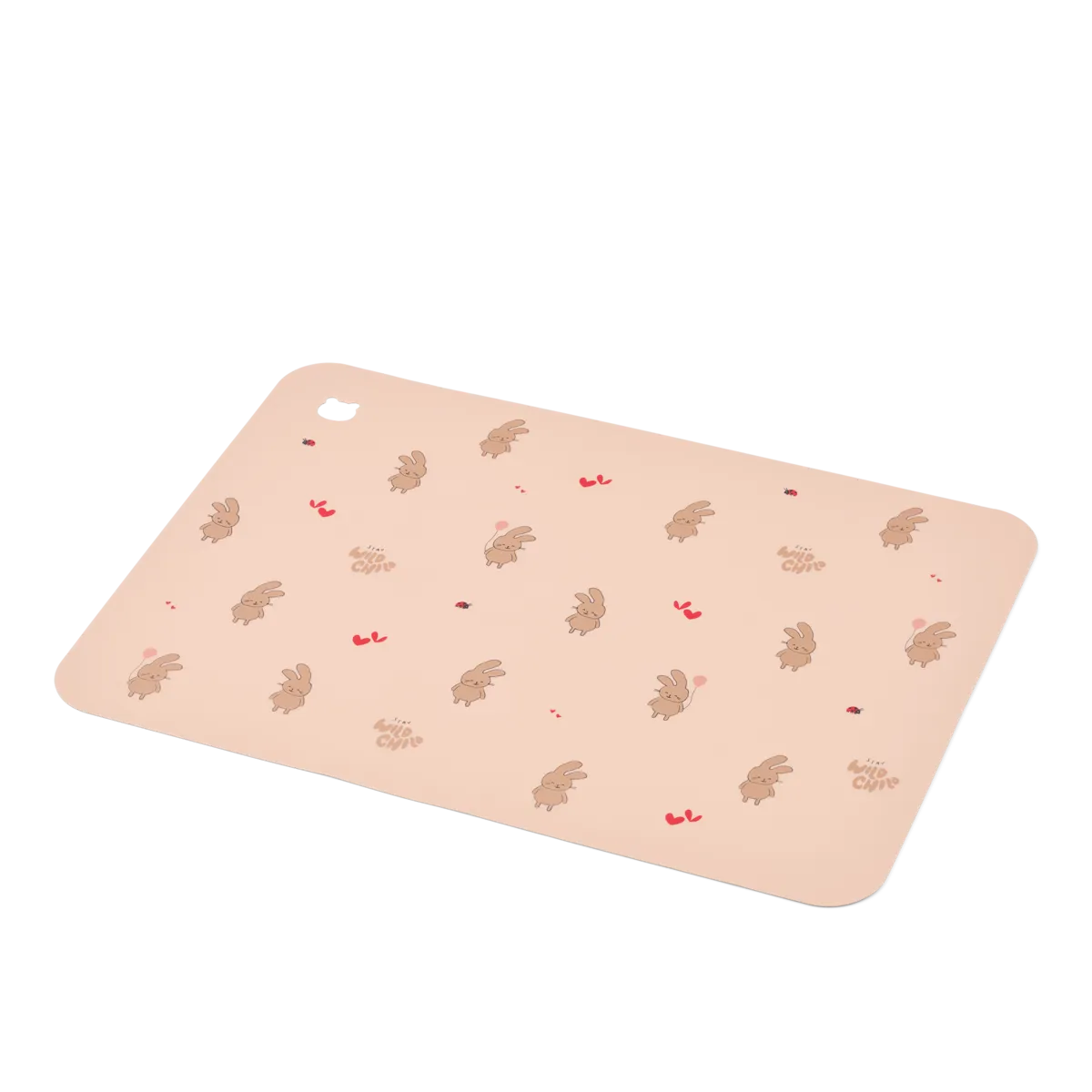Liewood Jude Placemat in Wild Child / Rosey, siliconen placemat van 42,1 x 30,2 cm met antislip