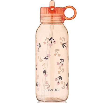 Liewood Yang tritan drinkfles 500 ml met Cherry Heart-print in Rosey, bij De Gele Flamingo