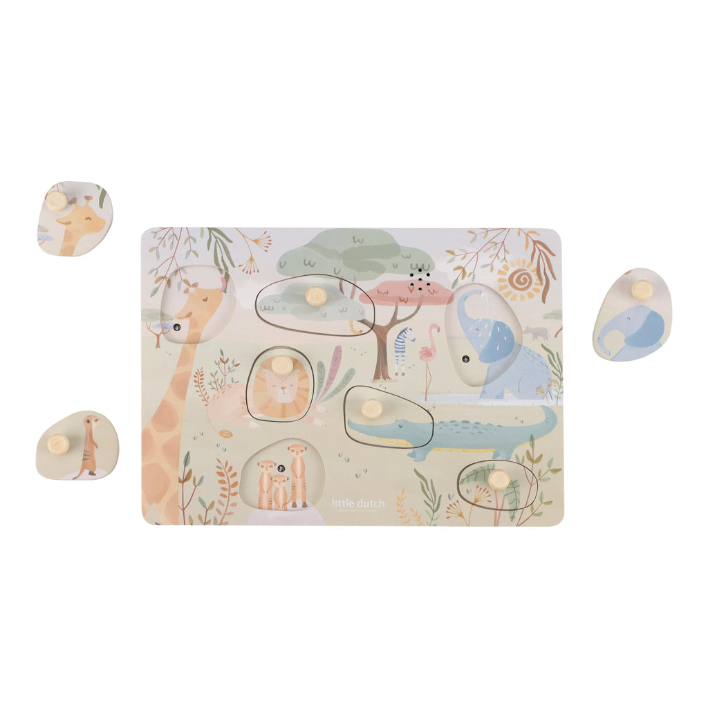 Little Dutch Geluidenpuzzel Safari Friends