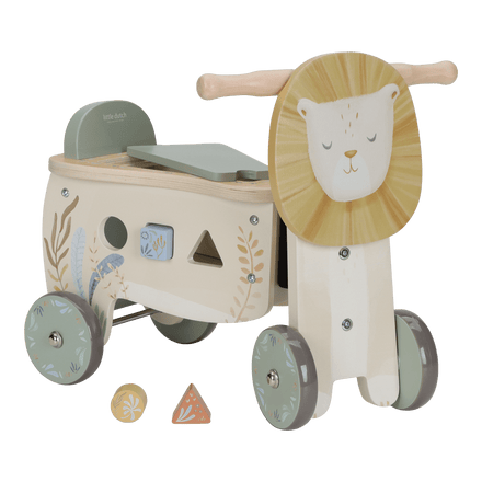 Little Dutch Houten Loopfiets Safari Friends | Leeuw