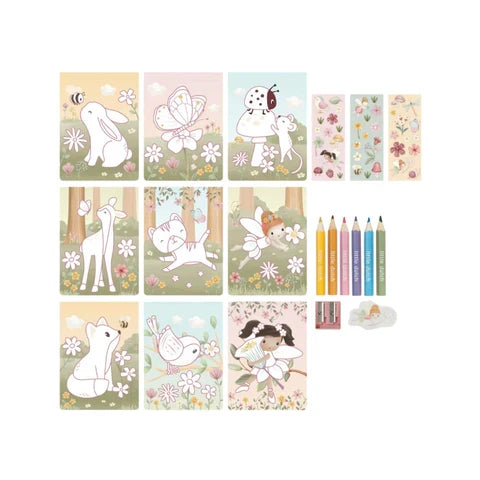 Little Dutch Kleurboek met Magneetsluiting Fairy Garden | Rosa
