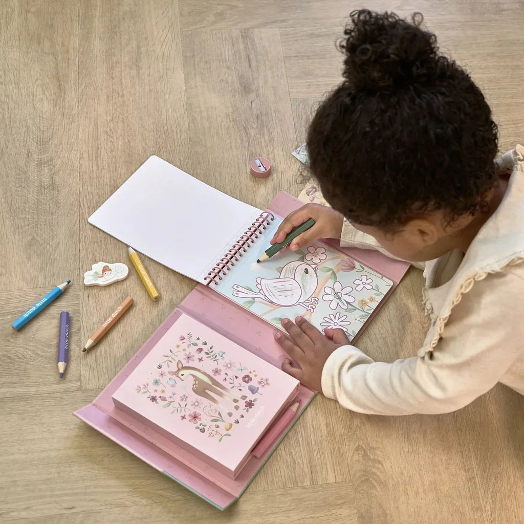 Little Dutch Kleurboek met Magneetsluiting Fairy Garden | Rosa