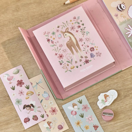 Little Dutch Kleurboek met Magneetsluiting Fairy Garden | Rosa