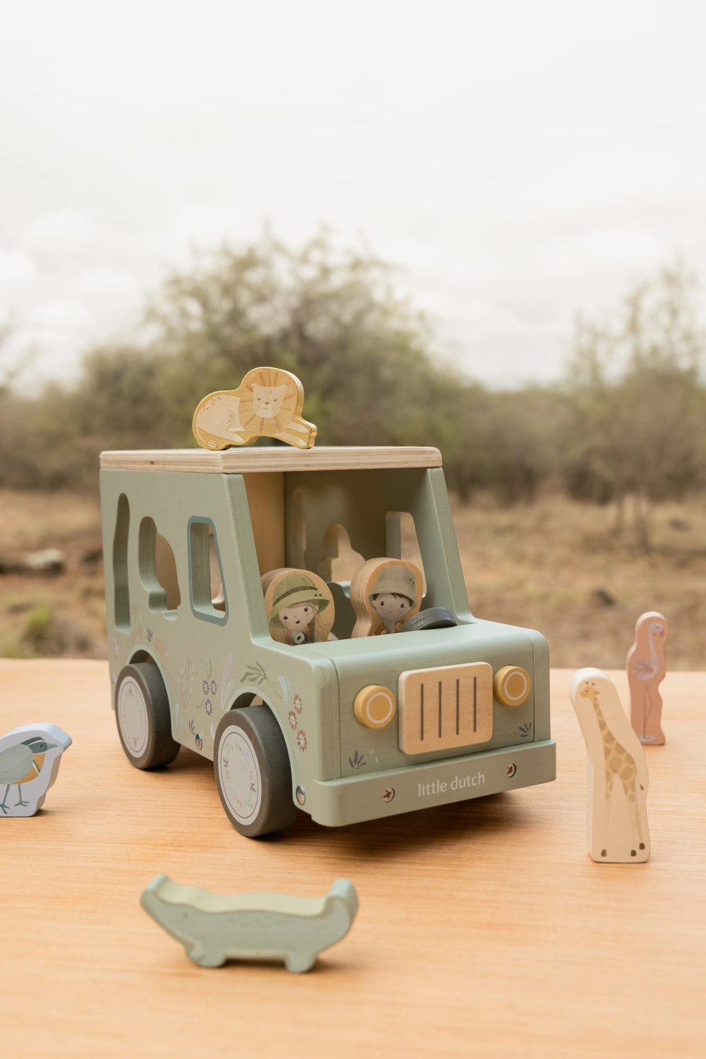 Little Dutch Houten Vormenstoof Safari Auto Safari Friends