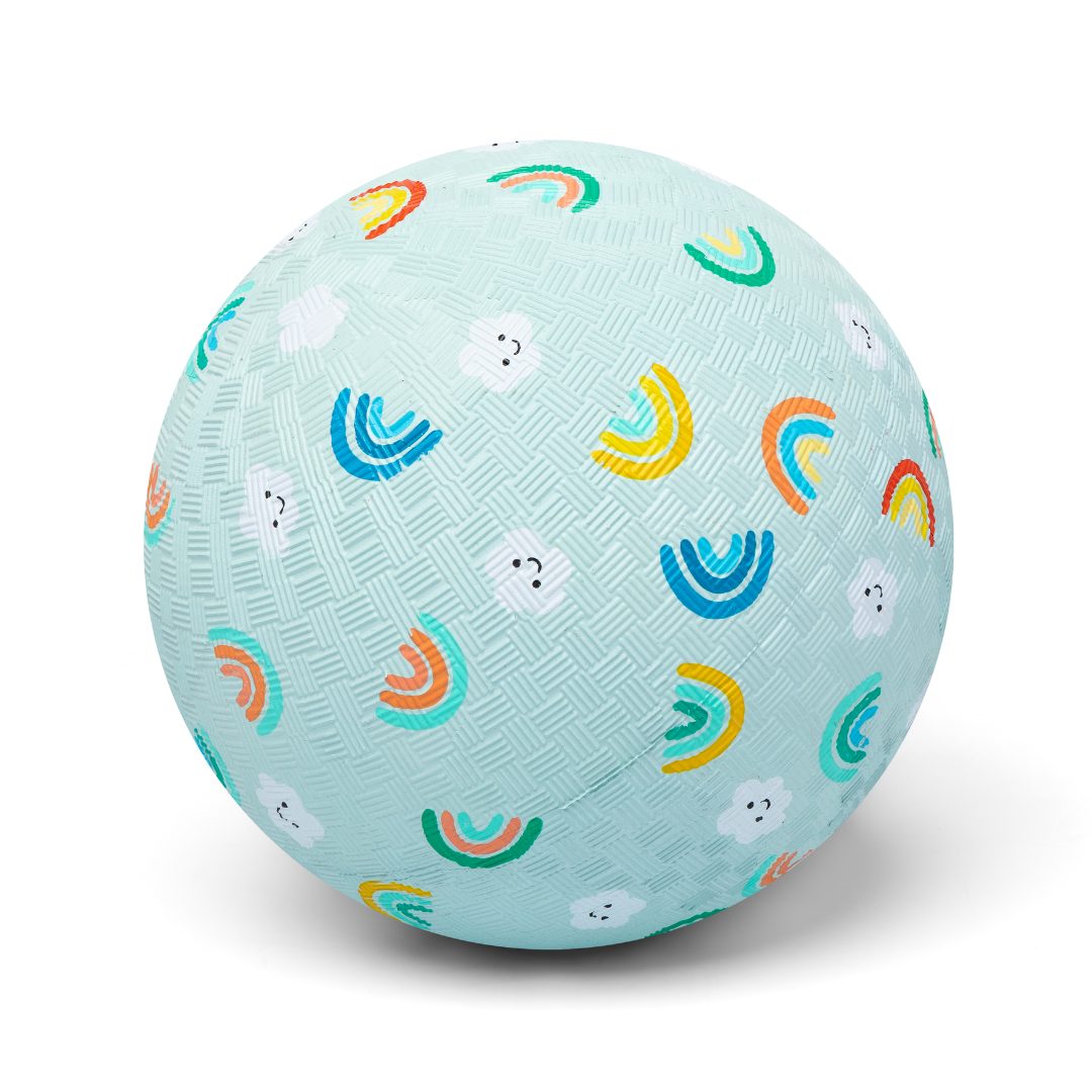 Little L Rubber Bal 18cm | Regenboog & Wolk