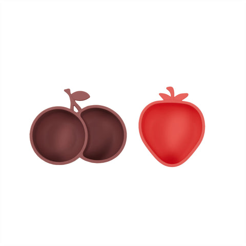 OYOY Living Siliconen Snack Bowl Yummy | Strawberry & Cherry