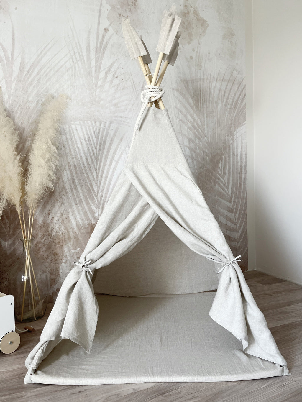 Moje Tipi Tent & Playmat | Natural Linen