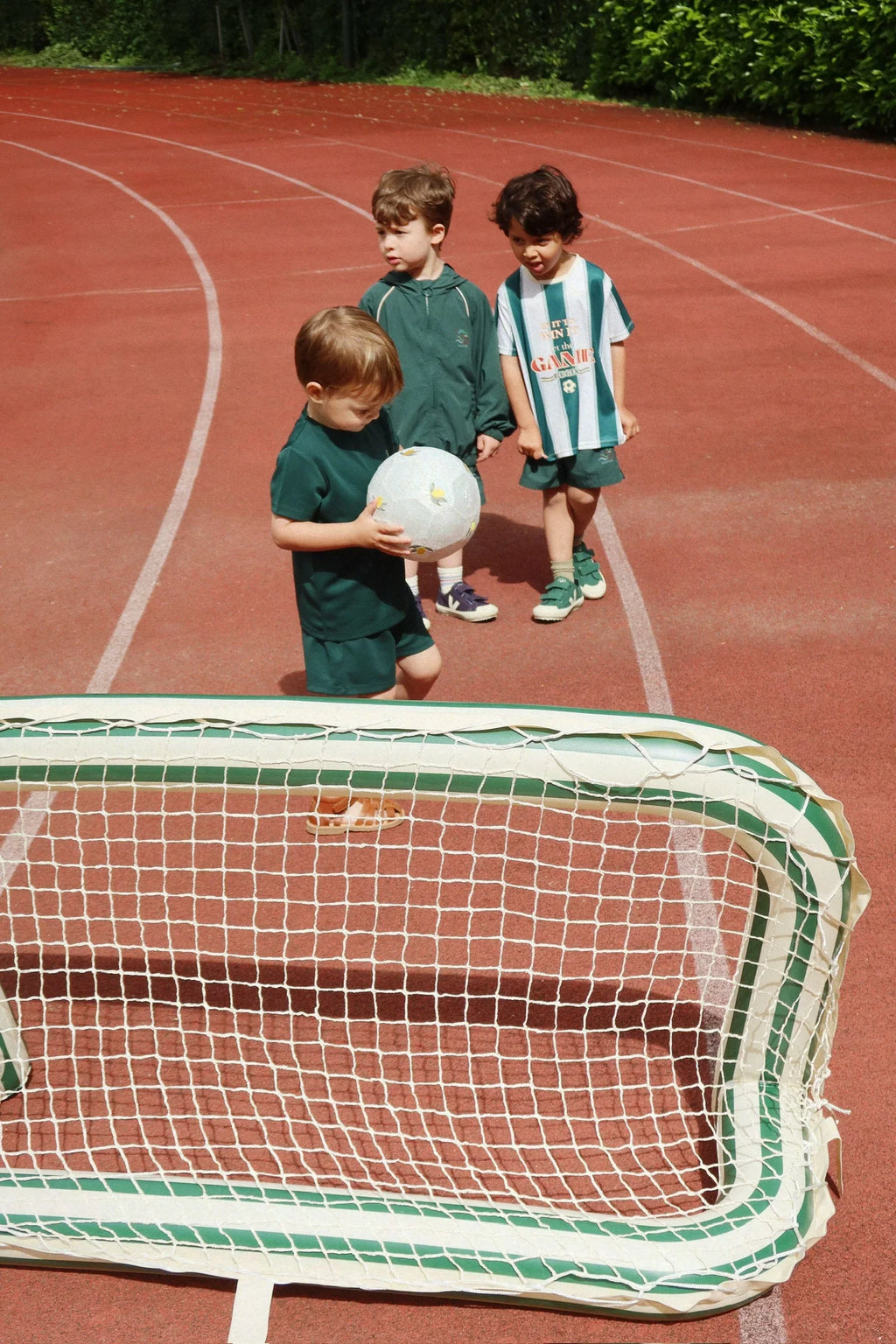 Konges Sløjd Opblaasbare Goal met Bal | Green Stripe