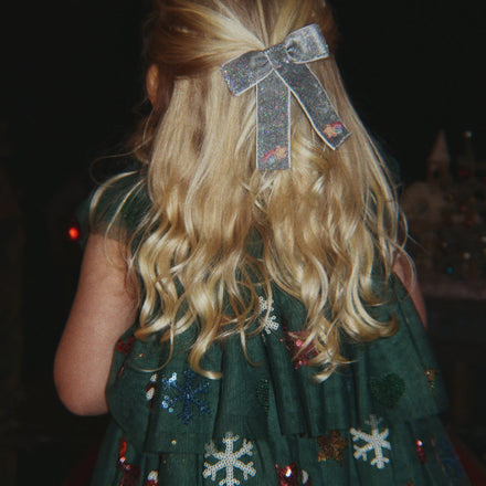 Konges Sløjd Jurk Yvonne Christmas Dress Hunter Green, tweede sfeerbeeld van de jurk