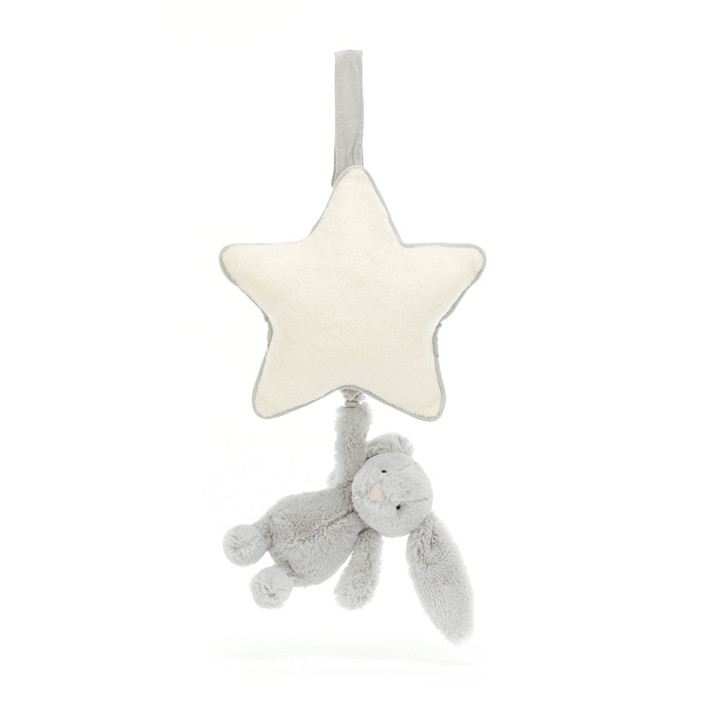 zzz Jellycat Knuffel Bashful Silver Bunny Muziek Babyspeeltje