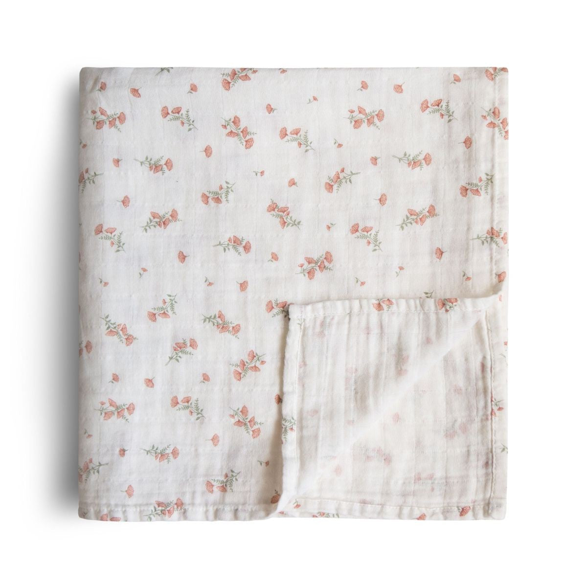 Mushie Hydrofiele Doek 120x120cm | Roze Bloemetjes