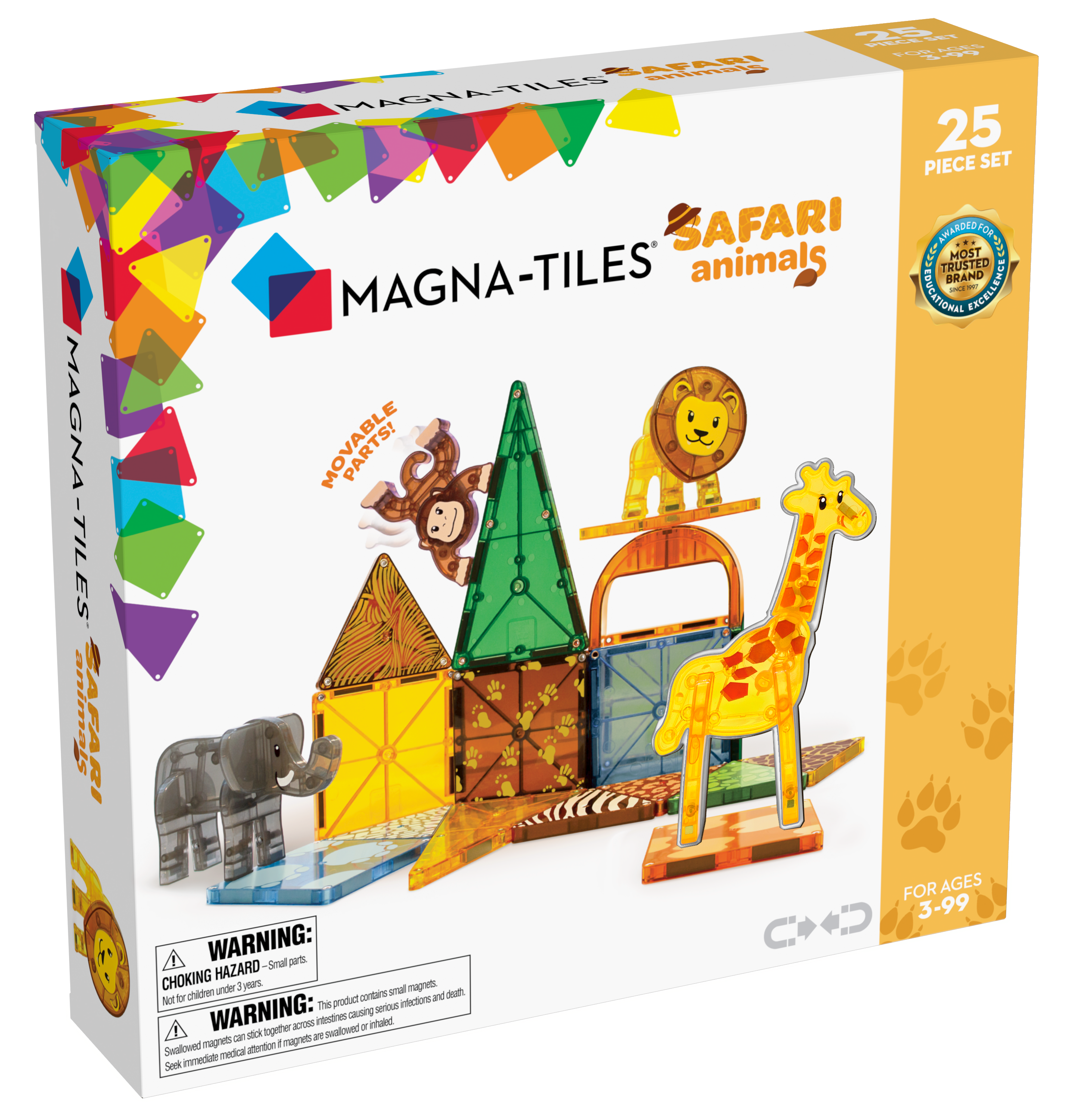 Magna-Tiles Safari Animals | 25 Stuks