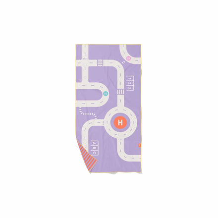 Quut Play Towel Strandhanddoek Extra Large | On The Road Roze 180x180 cm
