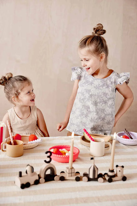 * OYOY Silicone Bestek Set 3 | Lavender / Vanilla / Cherry Red