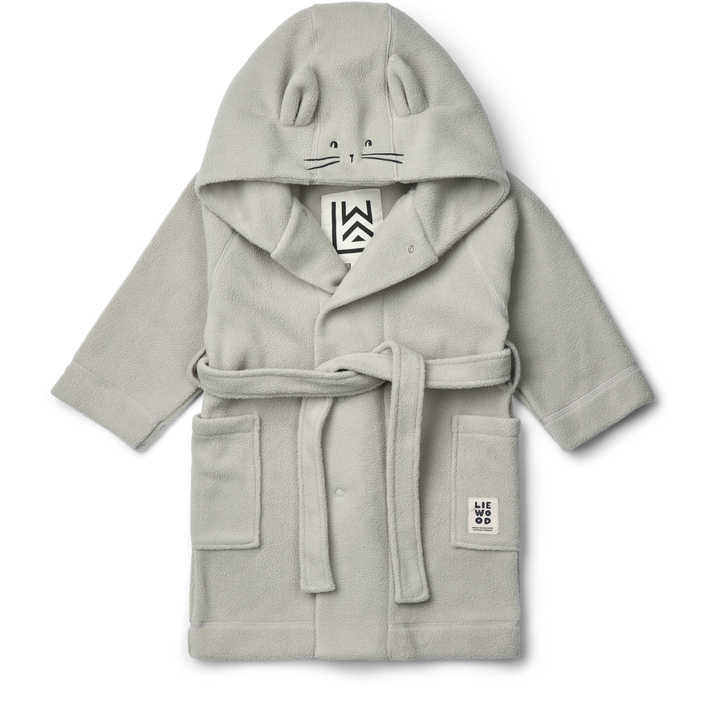 Liewood Minik Konijn Fleece Badjas | Dove Blue