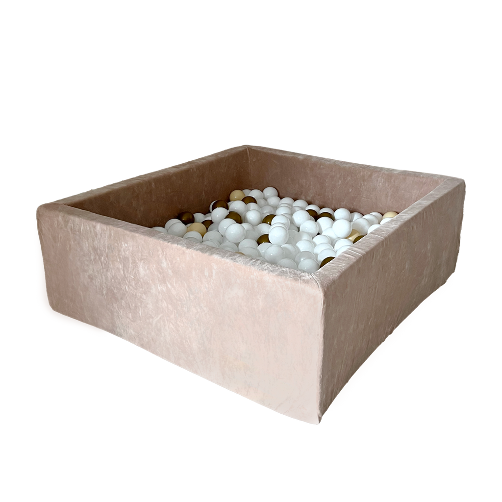 Moje Ballenbad Soft Velvet 106x106x40 | Dark Beige