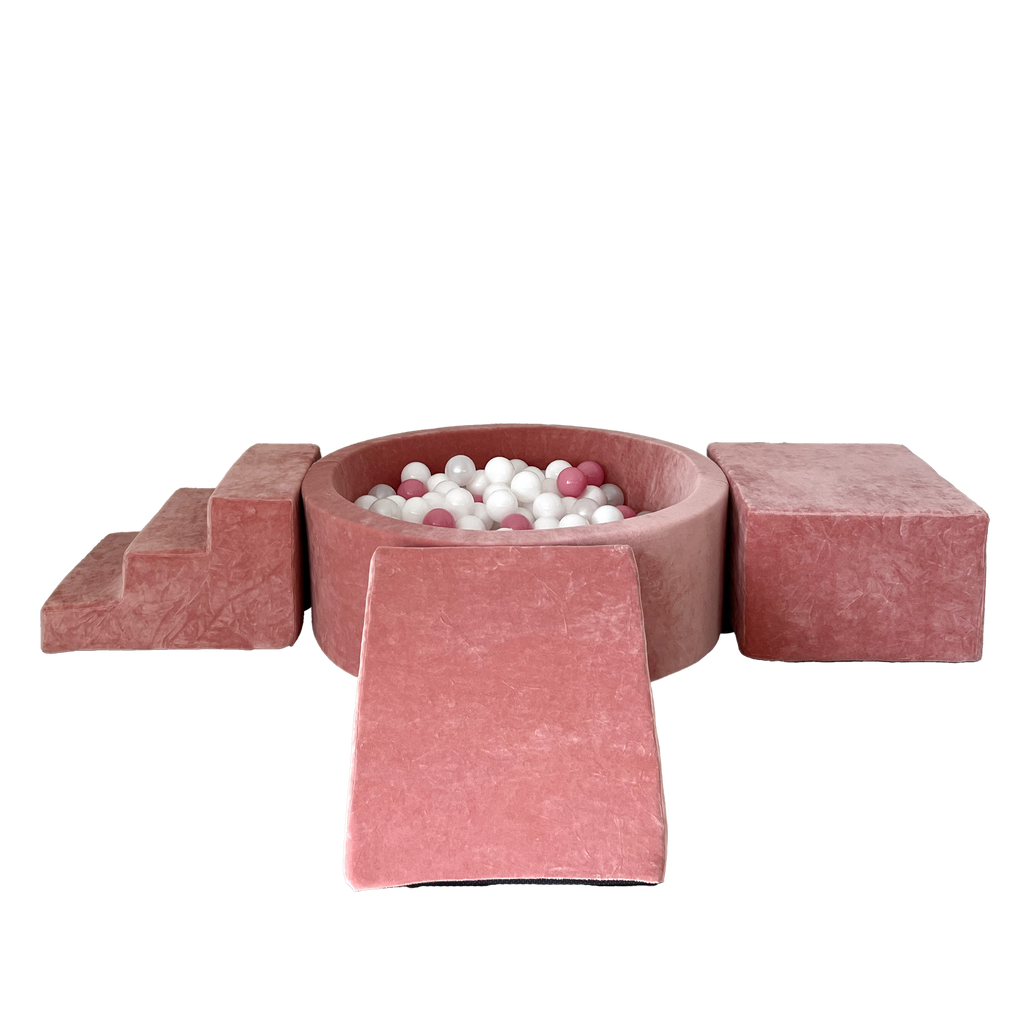 Moje Ballenbad Rond & Playset Elementen 3st Soft Velvet | Raspberry Pink