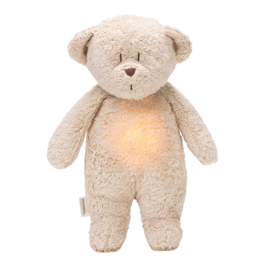 Moonie 2.0 upgrade - Knuffel Hartslag en Licht | Bear Sand - Biologisch katoen