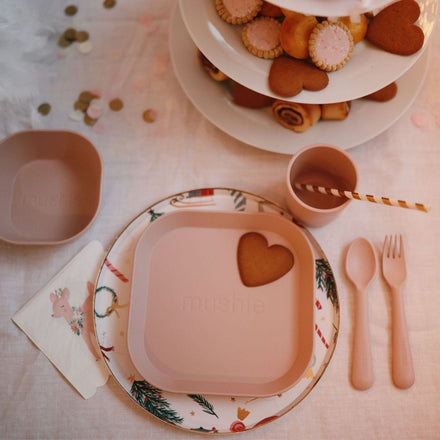 Mushie Bestek Vork & Lepel | Blush
