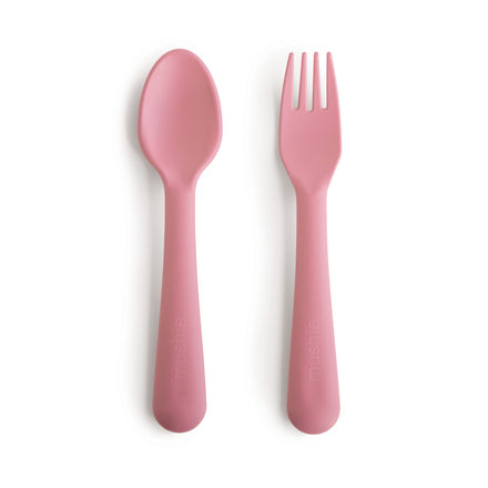 Mushie Bestek Vork & Lepel | Dusty Rose