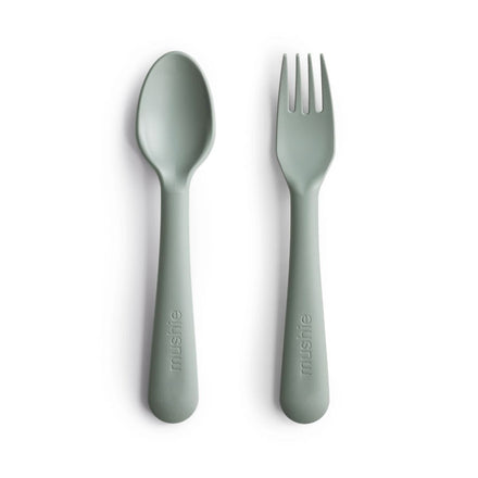 Mushie Bestek Vork & Lepel | Sage