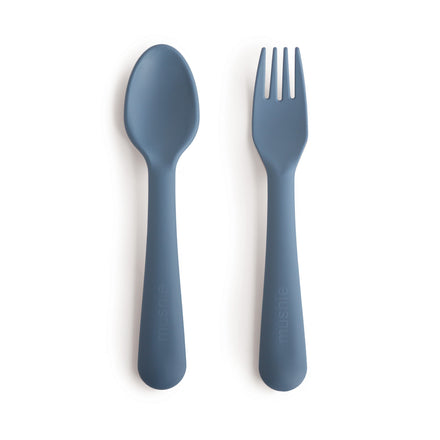 Mushie Bestek Vork & Lepel | Twilight Blue