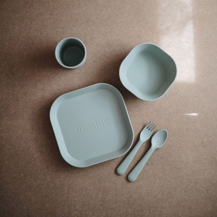 Mushie Kom Vierkant Set 2 | Sage