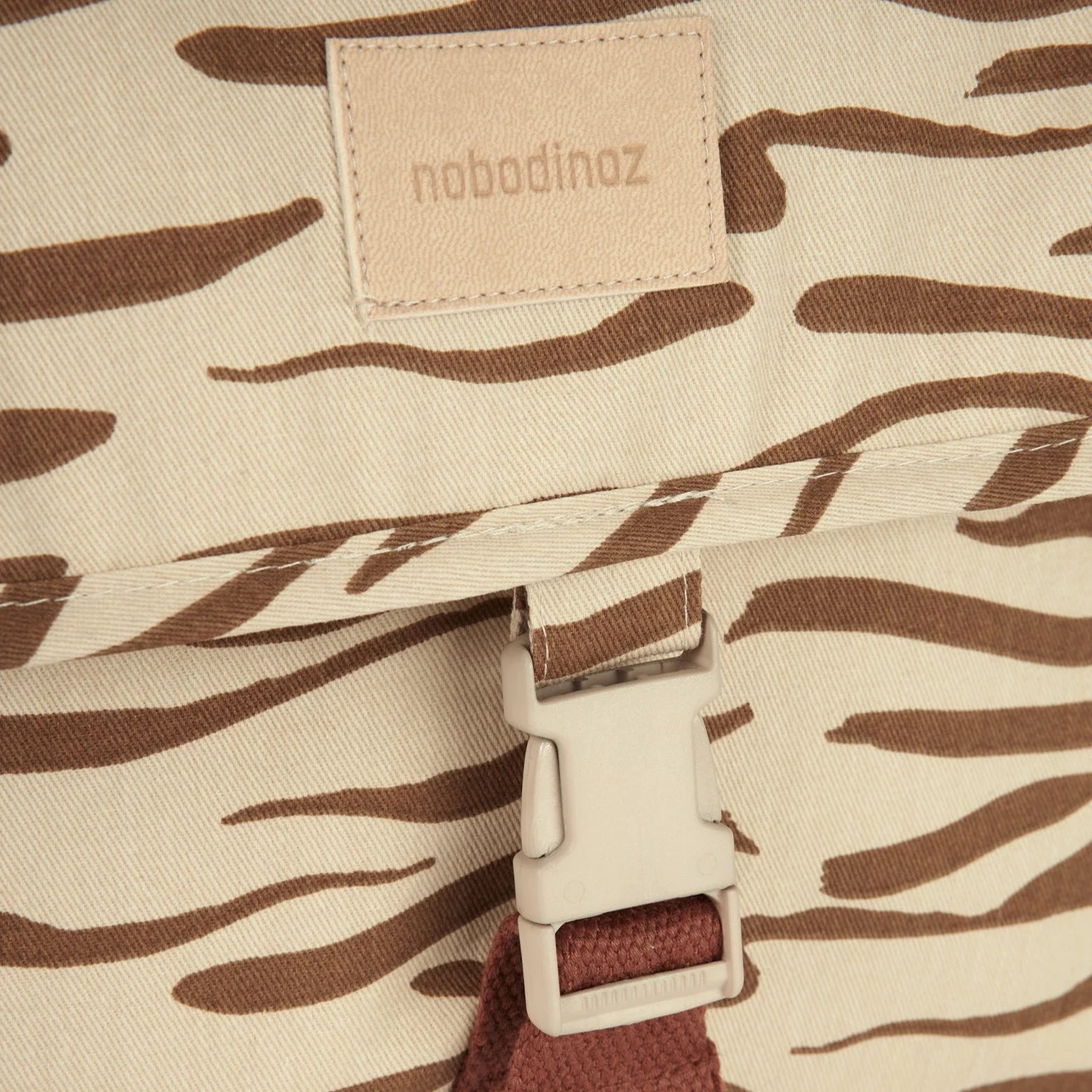 * Nobodinoz Get Ready Waterproof Pre School Bag 32.5x29x10cm | Brown Waves