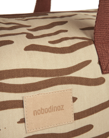 * Nobodinoz Get Ready Waterproof Sports Bag 37x22x22cm | Brown Waves
