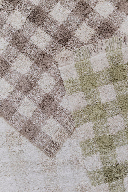Lorena Canals Machine Wasbaar Tapijt 90x120 cm | Vichy Matcha