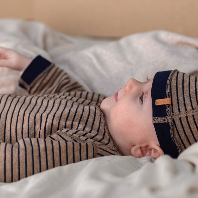 Nixnut Born Onesie | Night Stripe*