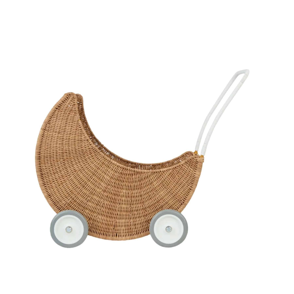 Olli Ella Rattan Poppenwagen Natural | Moon