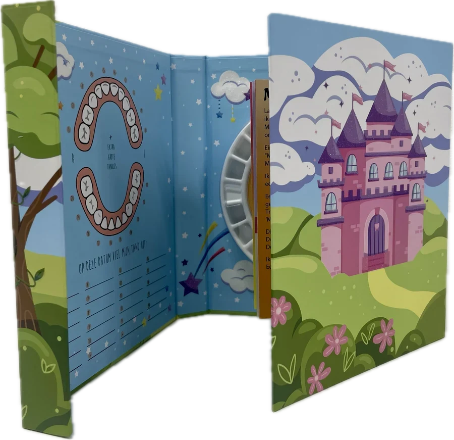 Bewaarboek Unicorn van Tandenpret met plaats voor een foto en notities over het tanden wisselen, De Gele Flamingo