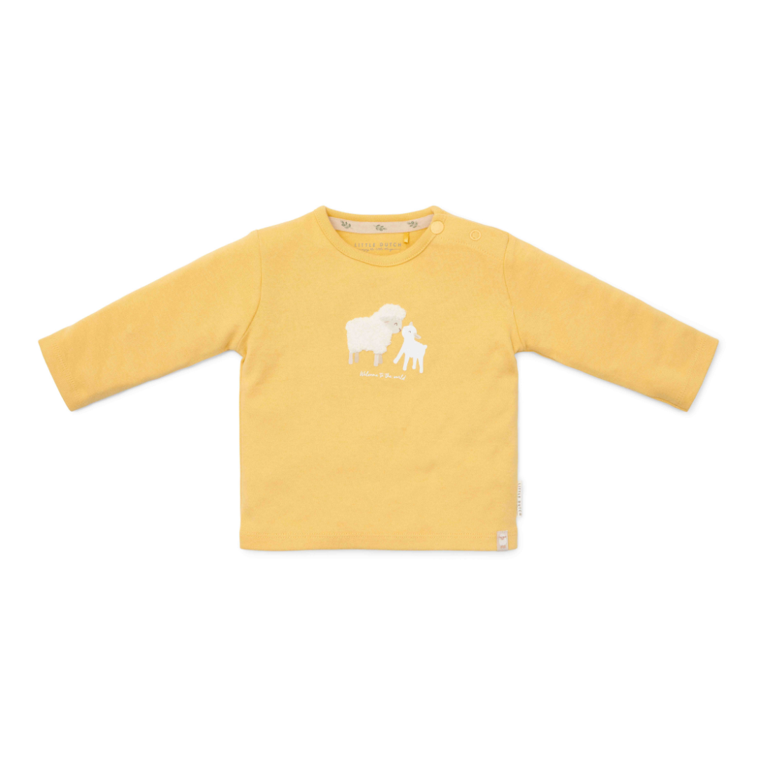 Little Dutch Newborn Noos Little Farm T-Shirt Lange Mouw | Warm Yellow