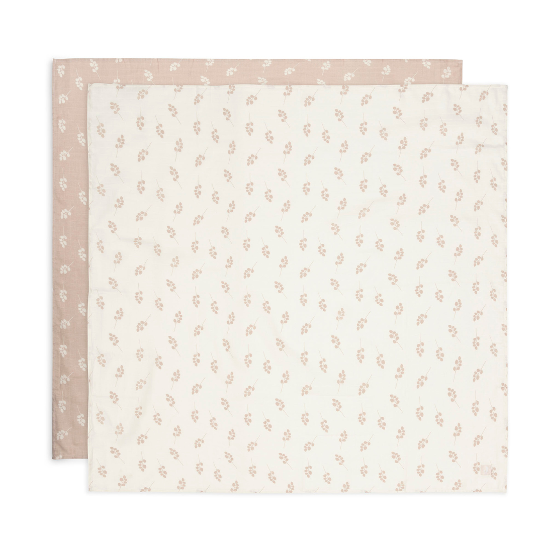 Jollein Set 2 Hydrofiele Doeken Large 115x115cm | Twig Wild Rose