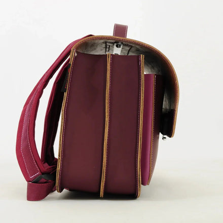 Own Stuff Lederen Boekentas Bicolor | Aubergin - Plum