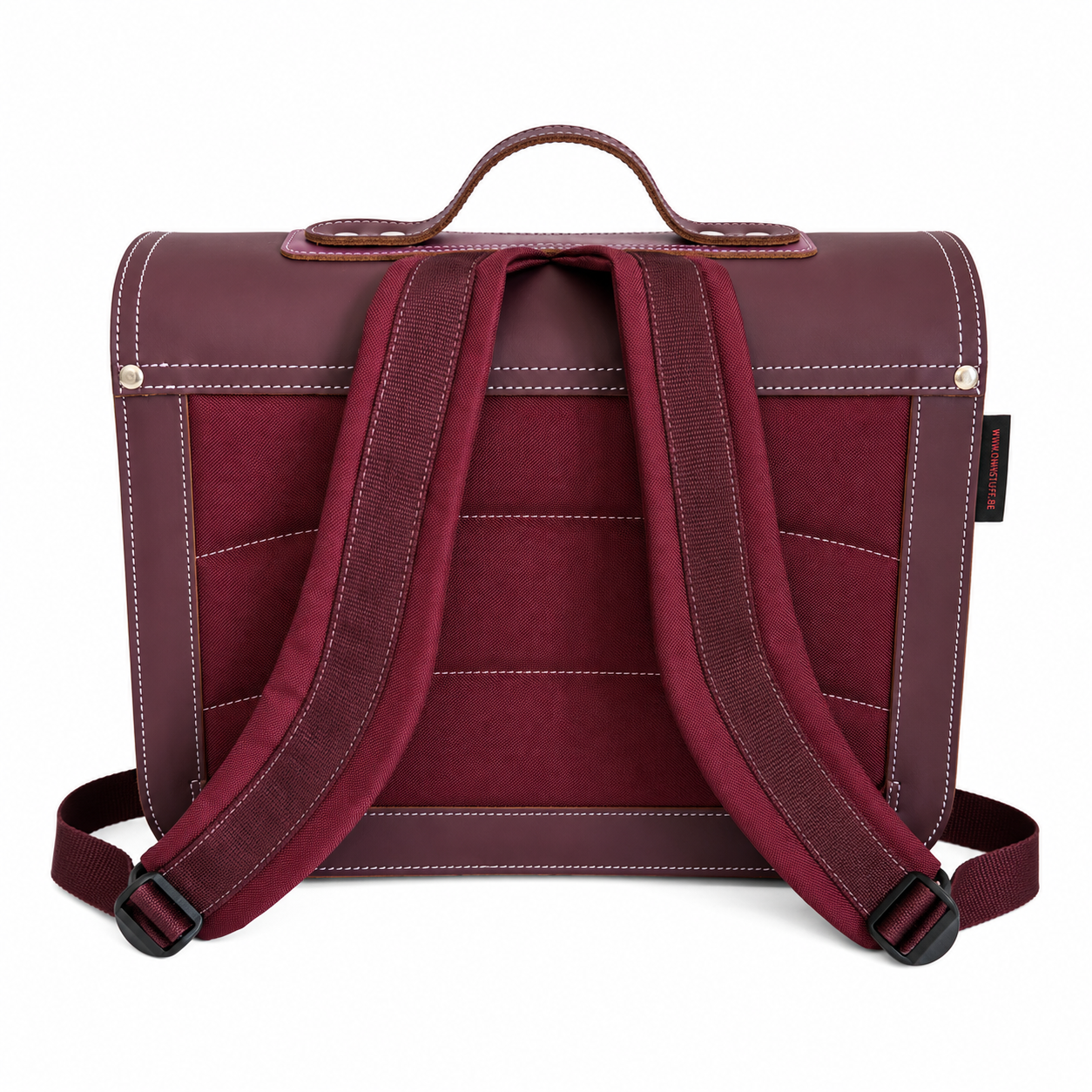 Own Stuff Lederen Boekentas Bicolor | Aubergin - Plum