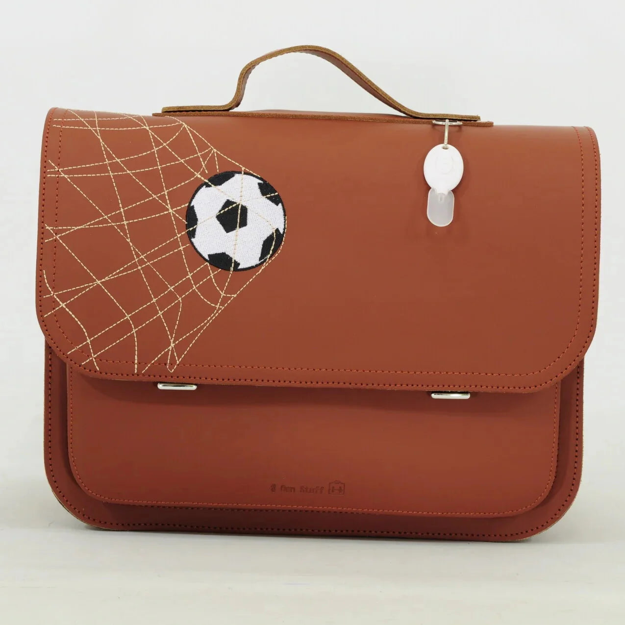 Own Stuff Lederen Boekentas Football | Chestnut