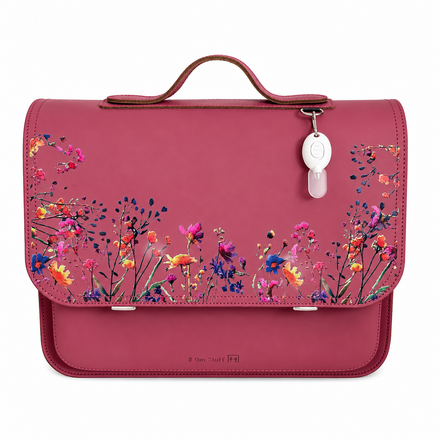 Own Stuff Lederen Boekentas Wildflowers | Antique Pink