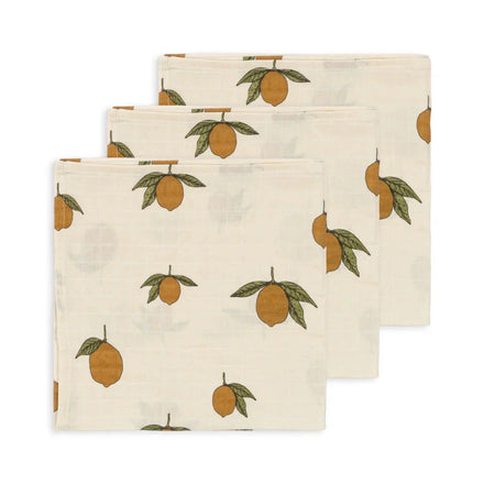 * Konges Sløjd 3 Pack Muslin Cloth Gots | Mon Grand Citron