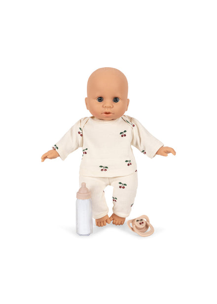 Konges Sløjd Poppenkoffer Baby Doll Nursery Suitcase Pink Check, vierde productfoto op witte achtergrond
